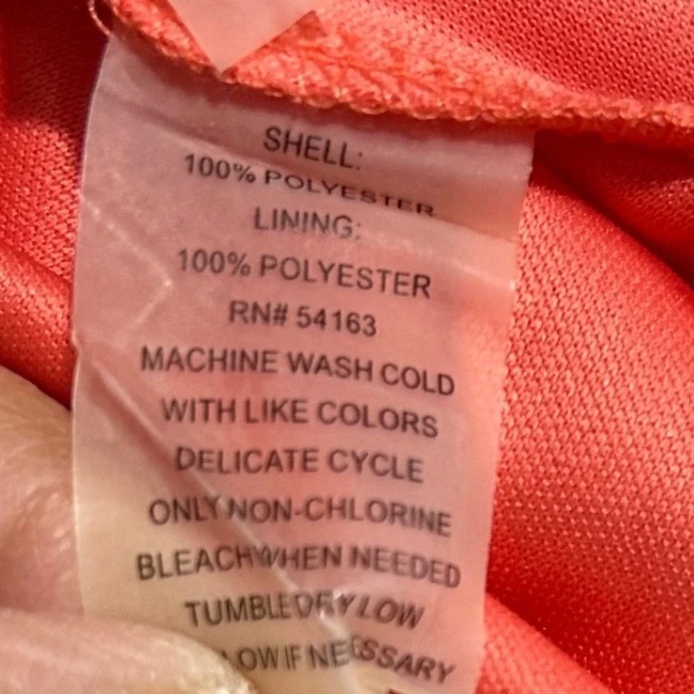 Calvin Klein Maxi Dress‎ Womens 8 Orange Yellow lightweight Side Slits Resort